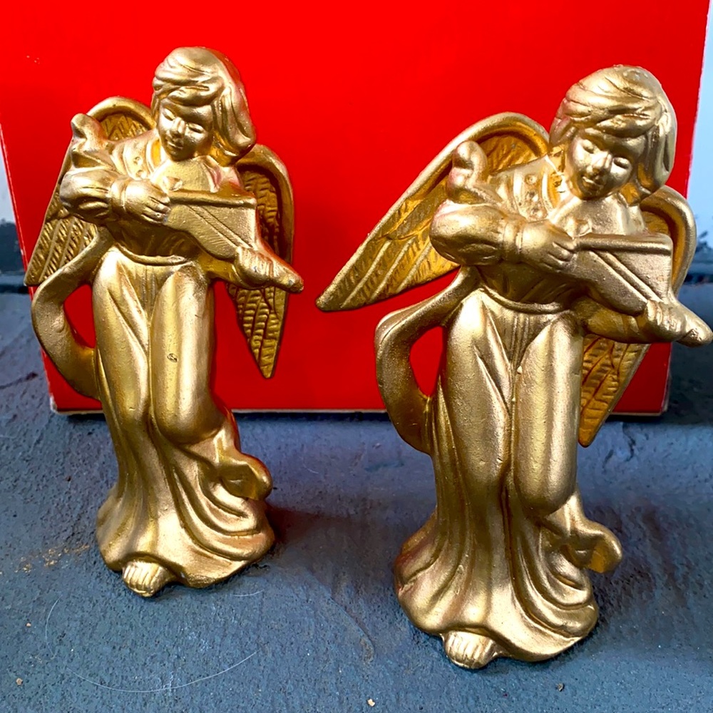 Christmas decor Vintage Golden Angels decor 👼 🎄 🎄 ✨ 👼✨🎄✨👼✨🎄✨✨✨✨
